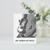 Raumschiff Postkarte (Stehend Vorderseite)