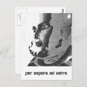 Raumschiff Postkarte (Vorne/Hinten)