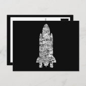Raumschiff Postkarte (Vorne/Hinten)