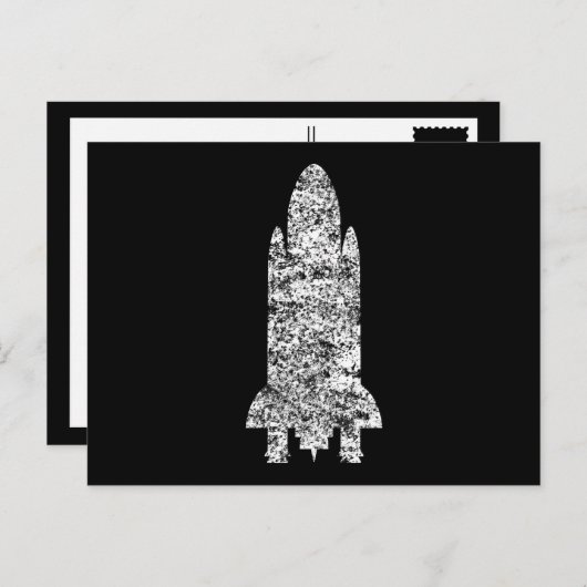 Raumschiff Postkarte (Vorne/Hinten)