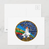 Raumschiff Postkarte (Vorne/Hinten)