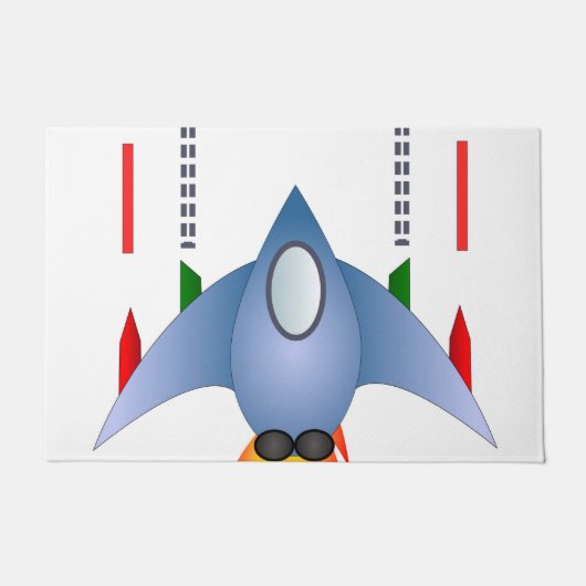 Raumschiff-Raketenraum Fußmatte (Vorderseite)