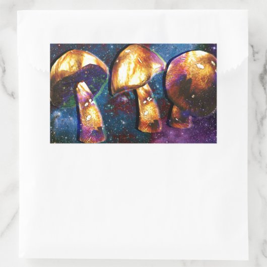 Raumschiff Rechteckiger Aufkleber (Tasche)