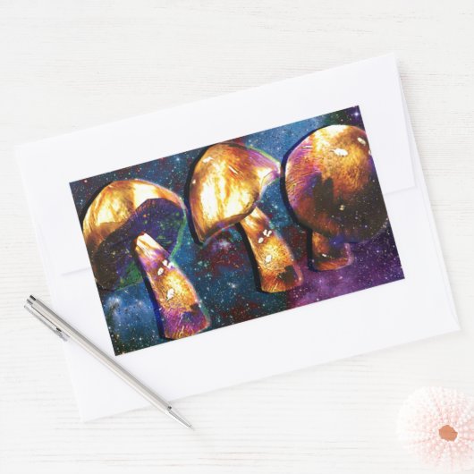 Raumschiff Rechteckiger Aufkleber (Umschlag)