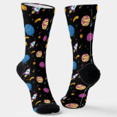 Raumschiff Reise Galaxy Muster Socken (Gewinkelt)