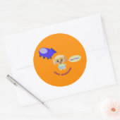 Raumschiff Runder Aufkleber (Umschlag)