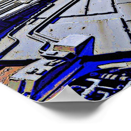 Raumschiff Sci Fi Poster (Ecke)