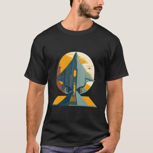 Raumschiff-Science Fiction T-Shirt (Vorderseite)