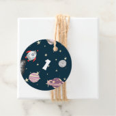 Raumschiff-Sterne und Planeten Girl Geschenkanhänger (Beispiel)