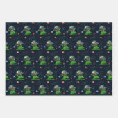 Raumschiff | UFO Alien Astronaut Birthday Geschenkpapier Set (Vorderseite 2)