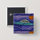 Raumschiff UFO Alien UAP paranormal Button (Vorne & Hinten)