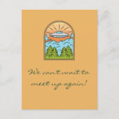 Raumschiff UFO Space Besucher treffen sich wieder Postkarte (Vorderseite)