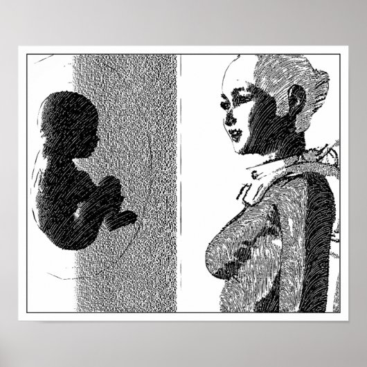 Raumschiff und Baby Poster (Vorne)
