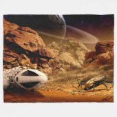 RAUMSCHIFF UND GIANTER COCKROACH FLEECEDECKE (Vorderseite (Horizontal))