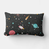 Raumschiff und Planet Lendenkissen (Vorderseite)