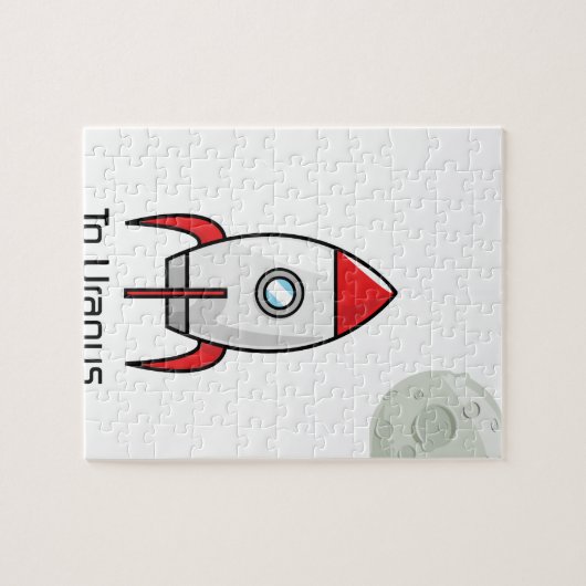 Raumschiff und Planet Puzzle (Horizontal)