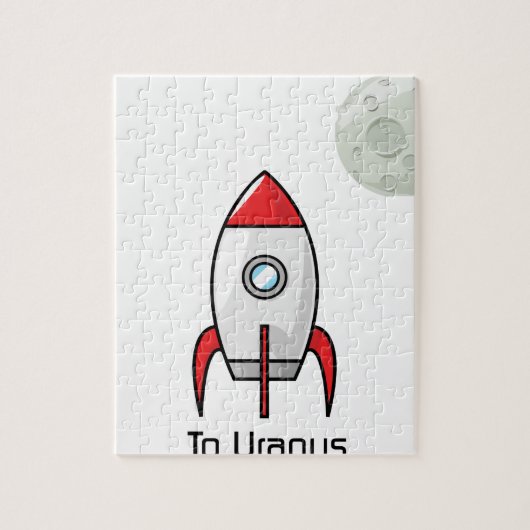 Raumschiff und Planet Puzzle (Vertikal)