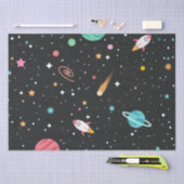 Raumschiff und Planet Seidenpapier (Handwerk)