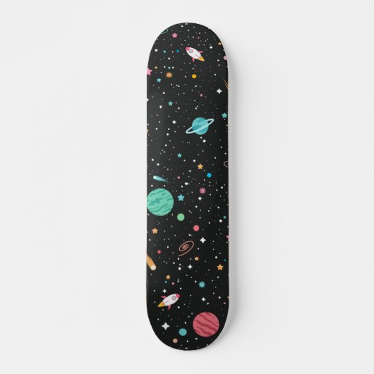 Raumschiff und Planet Skateboard (Vorne)