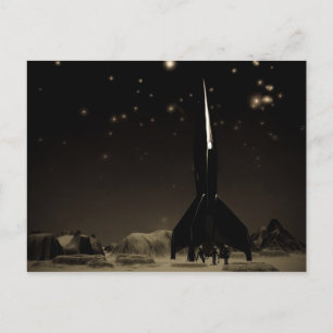 Raumschiff und Rocketschiff Postkarte