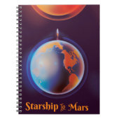 Raumschiff zum Mars Notizblock (Vorderseite)