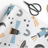 Raumschiff zum Mondschleifpapier Geschenkpapier