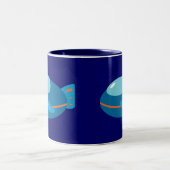 Raumschiff Zweifarbige Tasse (Mittel)