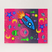 Raumschiffe Außerirdischen Astronauten Puzzle (Horizontal)