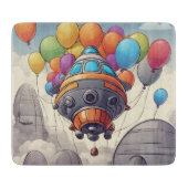 Raumschiffe mit Ballons Schneidebrett (Vorderseite)