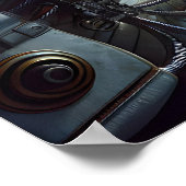 Raumschiffe und Astronaut im Weltraum Poster (Ecke)