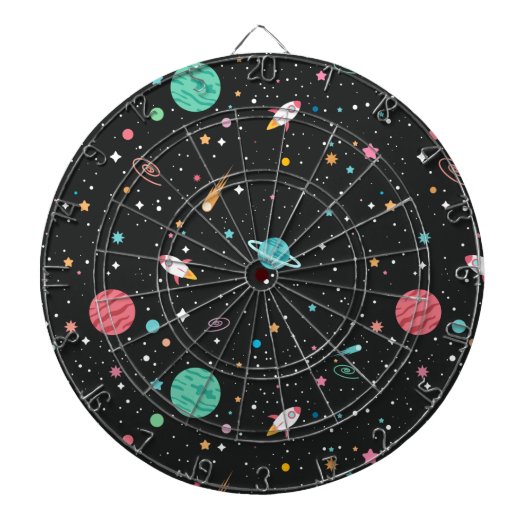 Raumschiffe und Sterne Dartscheibe (vorne)