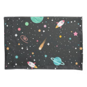 Raumschiffe und Sterne Kissenbezug (Vorderseite-Links)