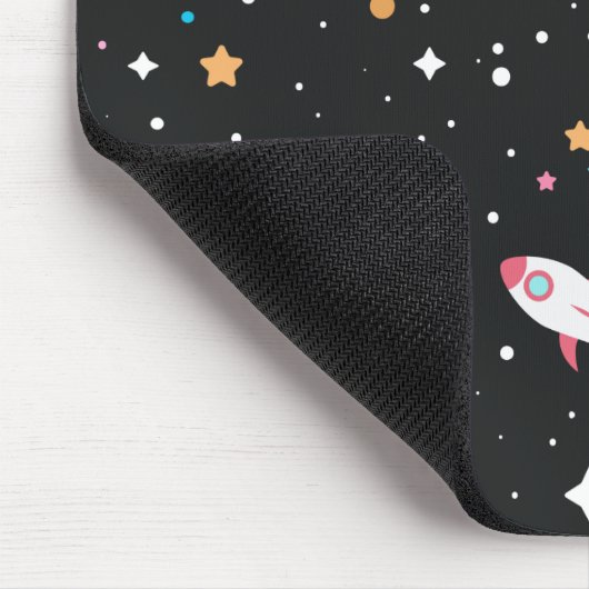 Raumschiffe und Sterne Mousepad (Ecke)
