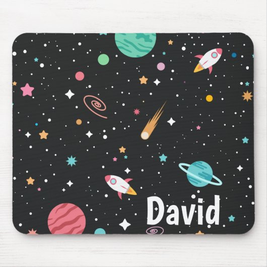 Raumschiffe und Sterne Mousepad (Vorne)