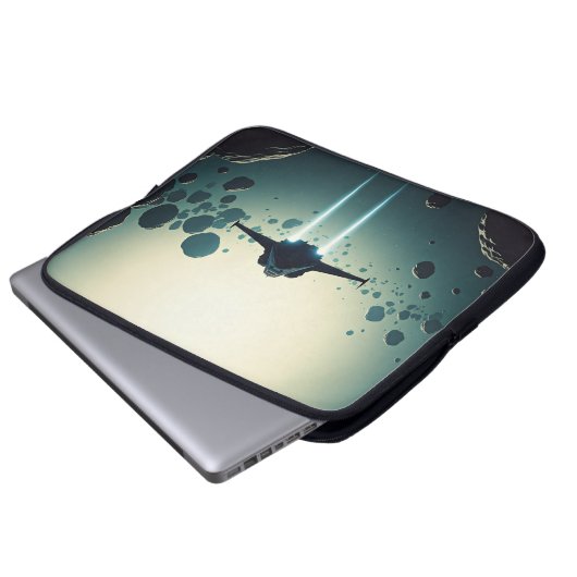 Raumschifffahrt Laptopschutzhülle (Vorne Knopf)
