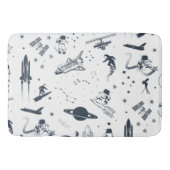 Raumsonarsystem "Blaues Raumschiff" Badematte (Vorderseite)