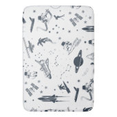 Raumsonarsystem "Blaues Raumschiff" Badematte (Vorderseite Vertikal)