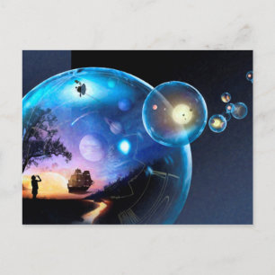 Raumsonde Weltraumkunstwerk Voyager Raumsonde Postkarte