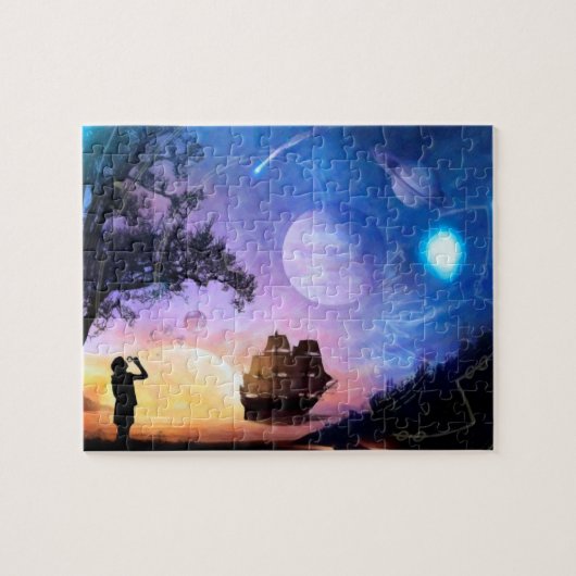 Raumsonde Weltraumkunstwerk Voyager Raumsonde Puzzle (Horizontal)