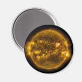 Raumsonne mit Sonnenstrahlen Magnet (Vorderseite/Rückseite)