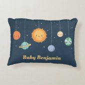 Raumsonne und Planeten Galaxy Baby Kinderzimmer Dekokissen (Rückseite)