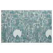 Raumstadt-monoaquamarines Stoff (Fat Quarter (45,7 x 55,9 cm))