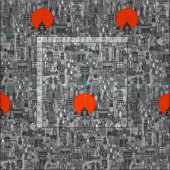 Raumstadt sonne stoff (Kachel)