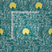 Raumstadtsonne aquamarin stoff (Kachel)