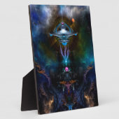Raumstation Ansarious Fraktal Art Fotoplatte (Seite)