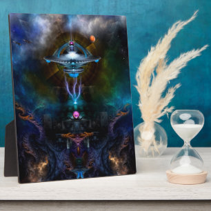 Raumstation Ansarious Fraktal Art Fotoplatte