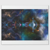 Raumstation Ansarious Fraktal Art Geschenkpapier (Flach)