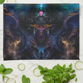 Raumstation Ansarious Fraktal Art Geschirrtuch (Gefaltet)