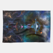 Raumstation Ansarious Fraktal Art Geschirrtuch (Horizontal)