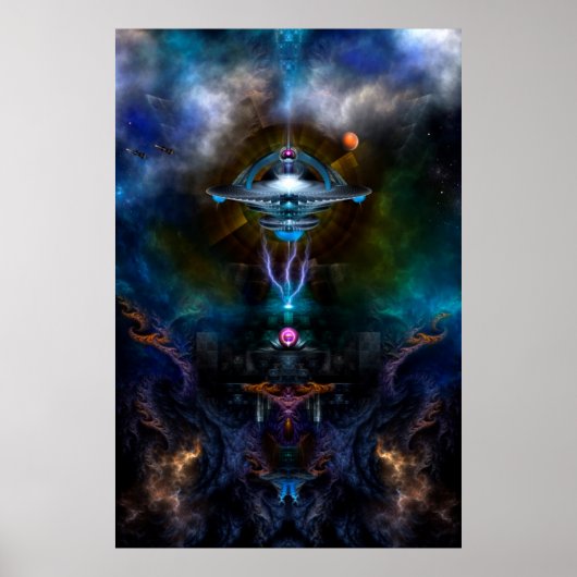 Raumstation Ansarious Wall Poster (Vorne)